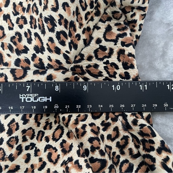 Soho Girls Faux Fur Lined Leopard Print Warm Leggings Cozy Winter Size M - Picture 7 of 8